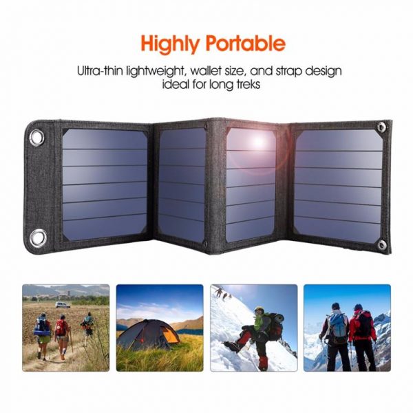 14W Solar Cell Phone and Laptop Charger - Portable