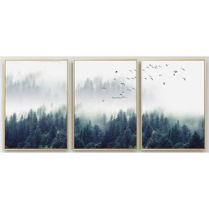 Canvas Wall Art - Nordic Forest Landscape
