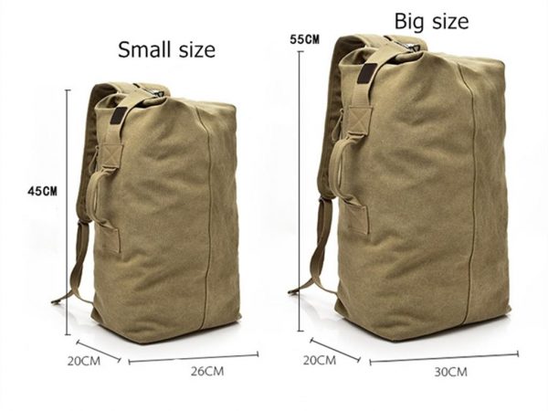 Men's Canvas Shoulder Bag - Size