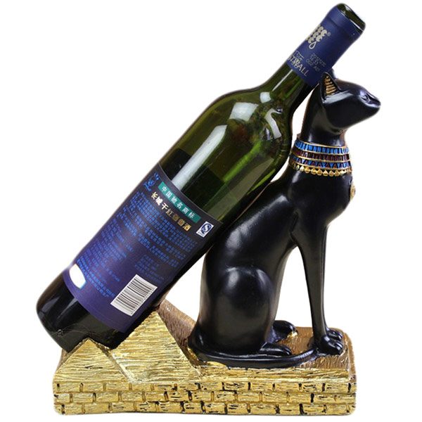 Egyptian Cat Wine Bottle Holder - Bottle