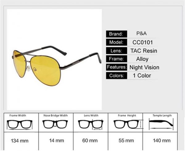Men's Anti-Glare Night Vision Driving Glasses - Details 2