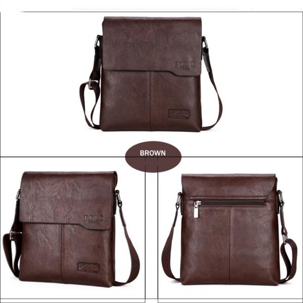 Men's Casual Leather Bag - Brown