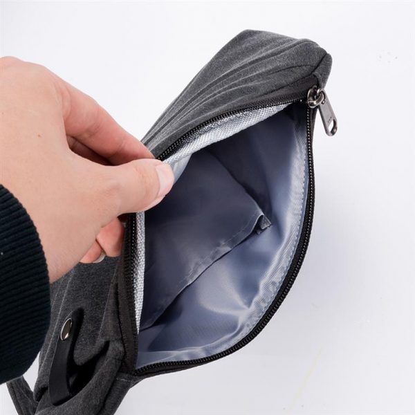 Men's Compact Single Shoulder Crossbody Bag - Interior