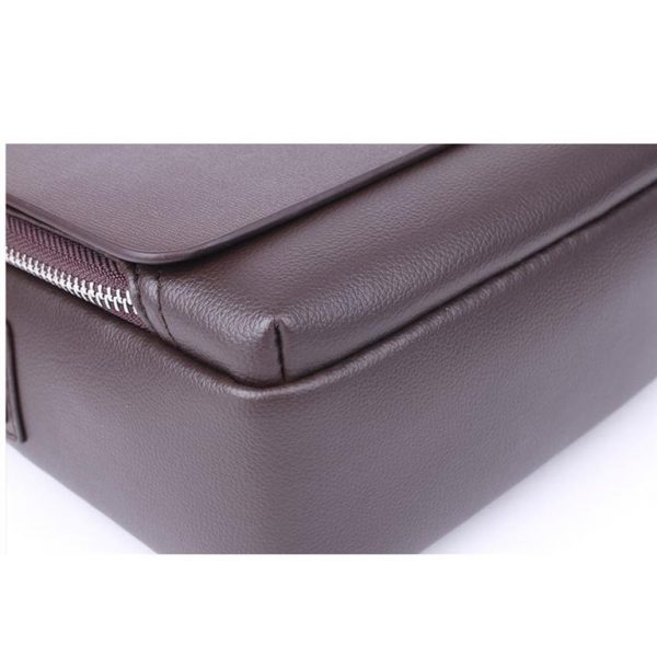 Men's Leather Messenger Crossbody Bag - Detail 3