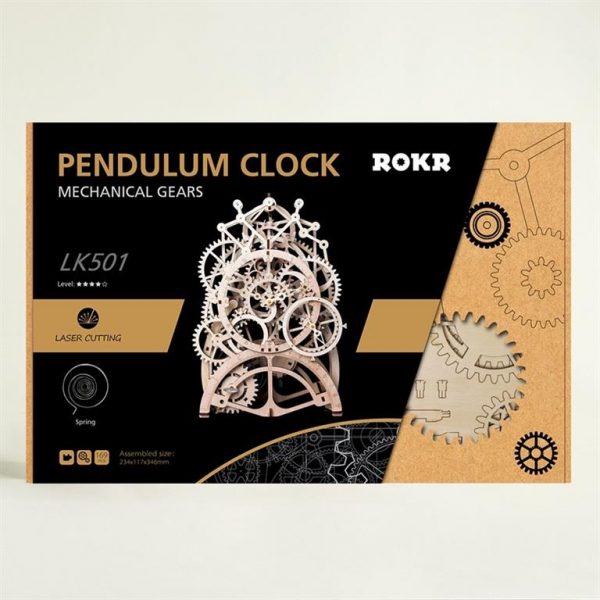 Pendulum Clock Wooden Model Kit - Packaging