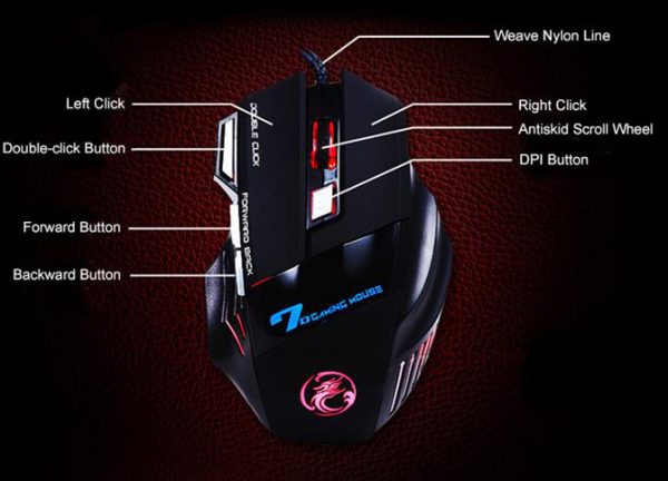 Professional Wired Gaming 7 Button Mouse - 1