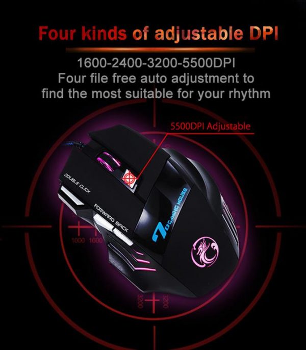 Professional Wired Gaming 7 Button Mouse - 6