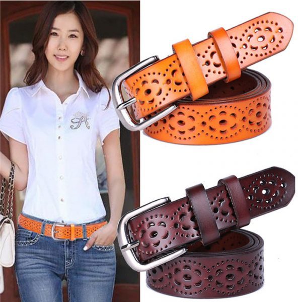 Womens-Wide-Genuine-Leather-Belt