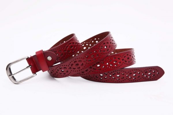 Women's Wide Genuine Leather Belt - Coiled