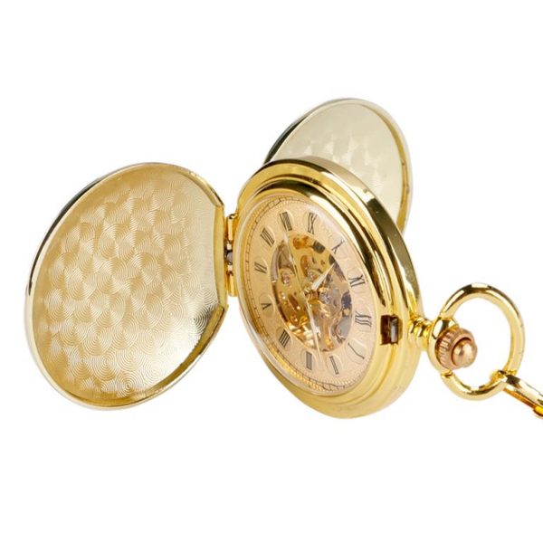 Gold Color Mechanical Pocket Watch - Side 2