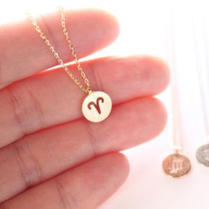 Women's Gold Plated Zodiac Necklace - Sample