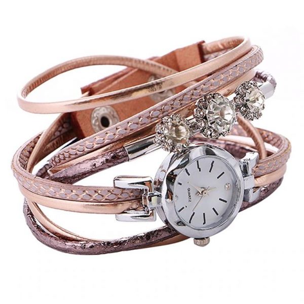 Women's Luxury Rhinestone Bracelet Watch - Front