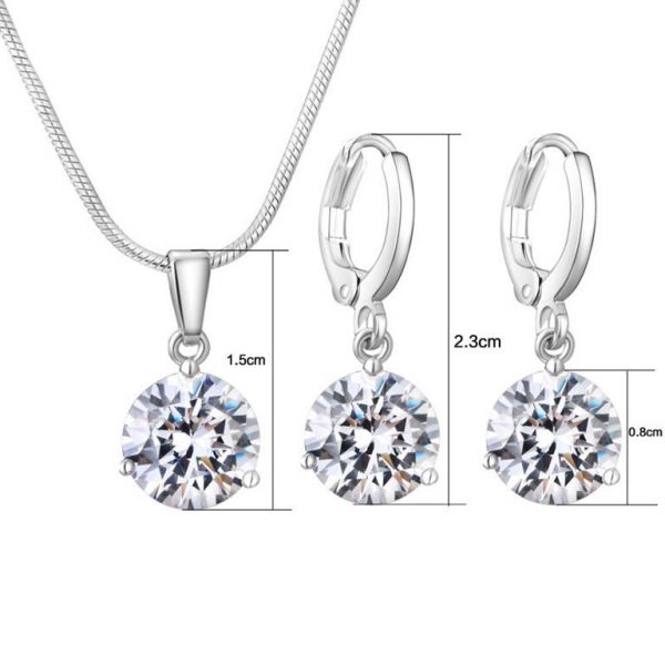 Colorful Zircon Jewelry Sets for Women - Size