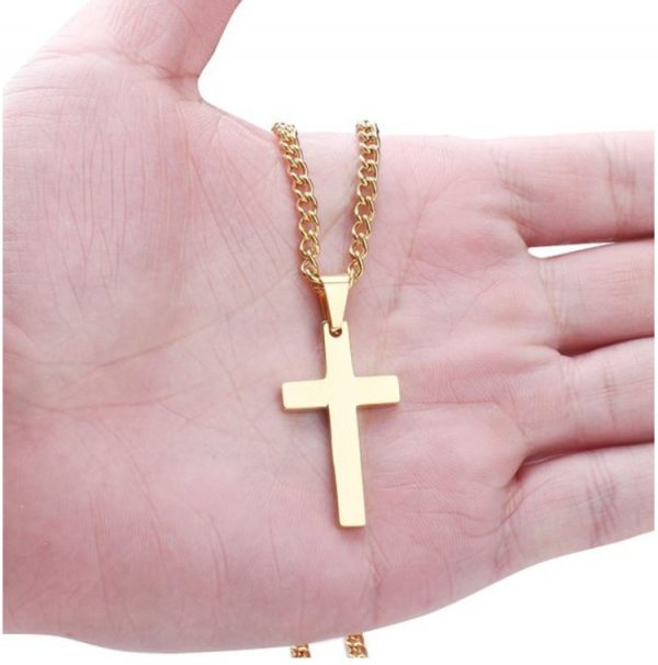 Cross Pendant With Chain - Gold Comp