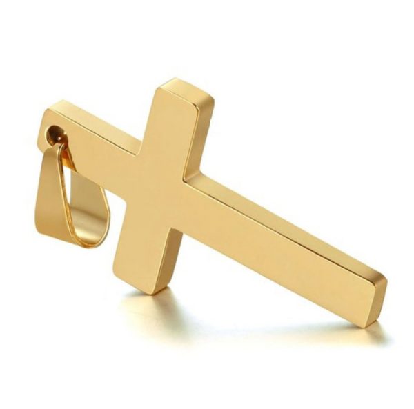 Cross Pendant With Chain -Gold Cross