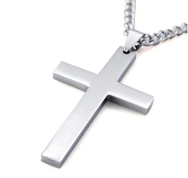 Cross Pendant With Chain - Silver 2