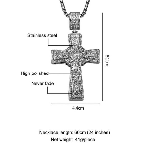 Cross Pendant for Men - Bling Collection - Size