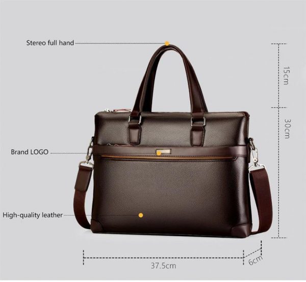 Men's Casual Leather Bag Set - Dimensions
