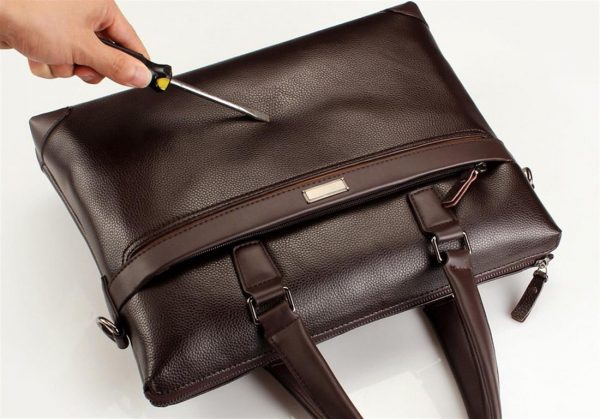 Men's Casual Leather Bag Set - Scratch
