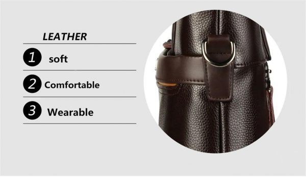 Men's Casual Leather Bag Set - side