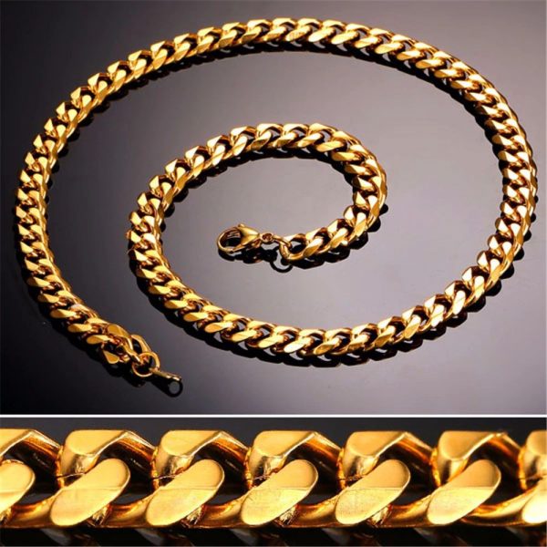 Men's Cuban Link Hip-Hop Chain - Bling Collection - Gold - 9mm