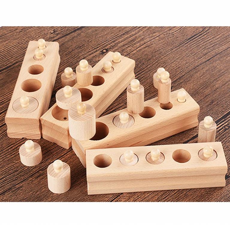 Montessori Wooden Cylinder Blocks - Early Learning - The Fabulous Gift Shop