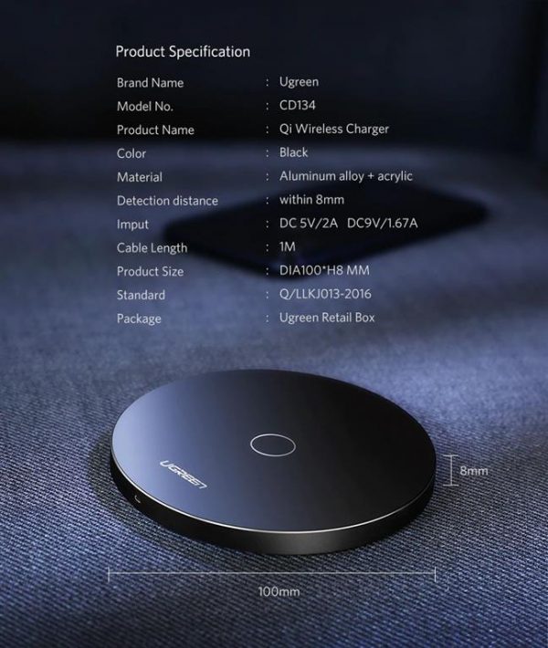 UGreen Wireless Charger - Specifications