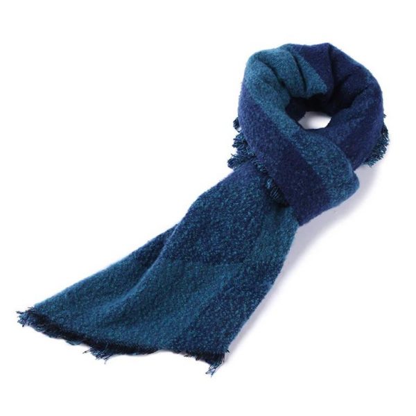 Warm Winter Shawls for Women - Blue - 2