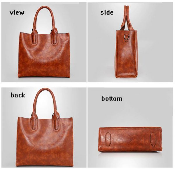 Women's High Quality 3 Set Handbags - Brown Profile