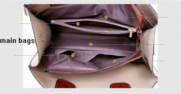 Women's High Quality 3 Set Handbags - Interior