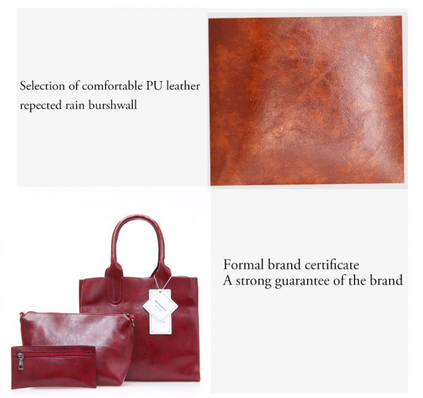 Women's High Quality 3 Set Handbags _ Leather