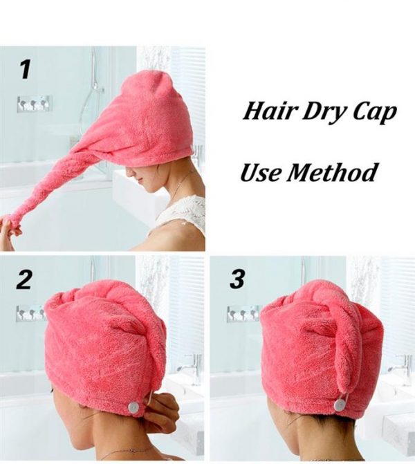 Women's Super Absorbent Quick-Drying Hair Towel - Instructions