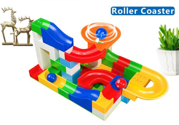 52 Piece Marble Maze Construction Set - Roller Coaster
