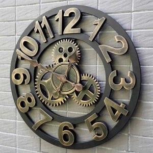 Antique-3D-Gear-Wall-Clock