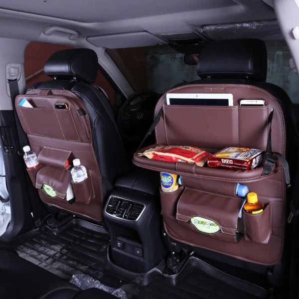 Multi-function Car Seat Organizer - Brown 2