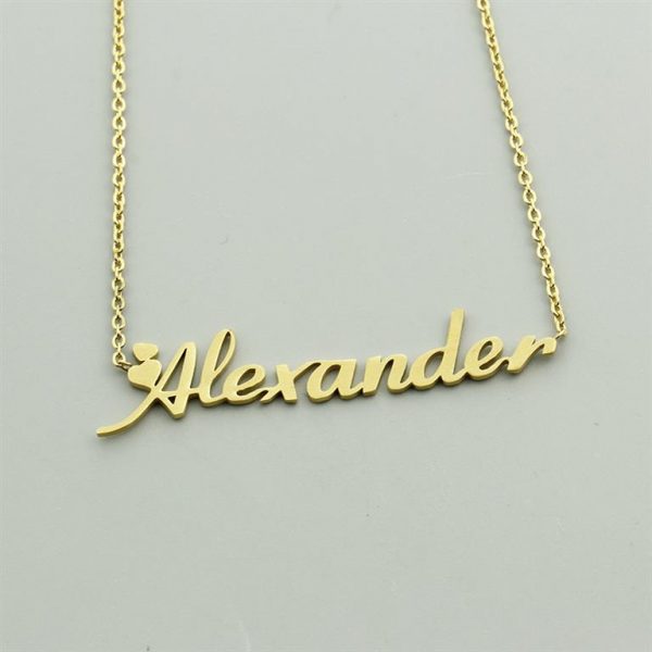 Personalized Name Pendant With Chain - 3