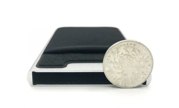 Aluminum Credit Card Case With Elasticity Back Pouch - Height