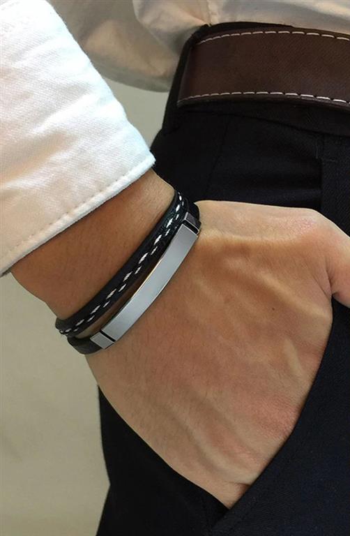 Customizable Leather Bracelets for Men - 2