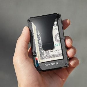 Metal Credit Card With Money Clip - Hand