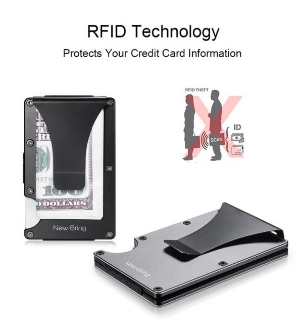 Metal Credit Card With Money Clip - RFID