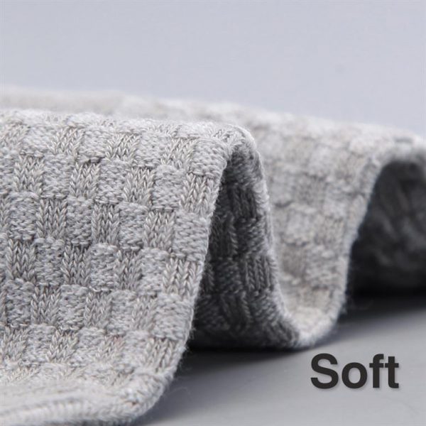 Men's Breathable Bamboo Fiber Business Socks - 5 pairs - Soft