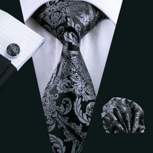 Men's Formal Tie, Hanky and Cufflink Set - 1