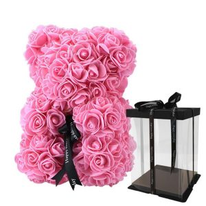 Beautiful Rose Teddy Bear - pink box