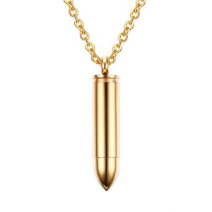 Bling Collection - Bullet Pendant For Men - Light Yellow Color