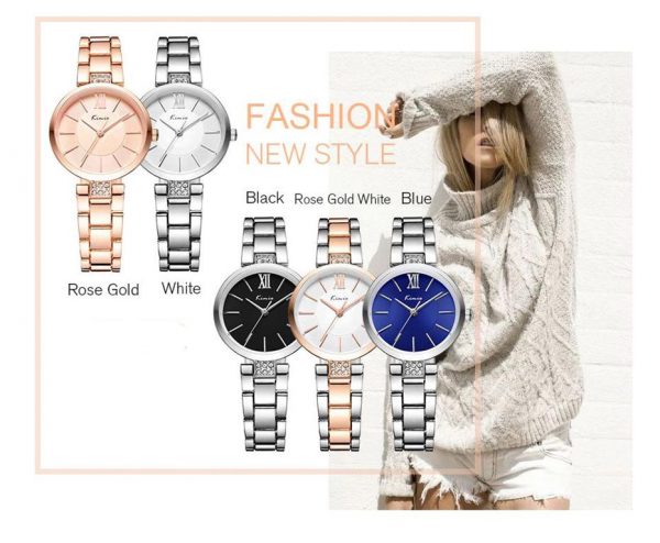 Womens Slim Fashion Wristwatch - colours