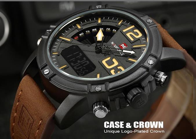 Men's Fashion Leather Strap Military Sport Watch - The Fabulous Gift Shop