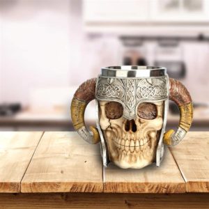 Stainless Steel Skull Horn Mug - 2