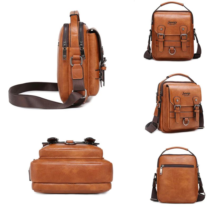 Small Crossbody Leather Shoulder Bag For Men - The Fabulous Gift Shop