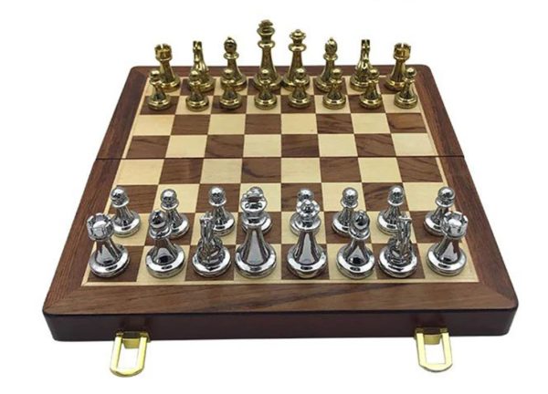 Professional Chess Set - Golden And Silver Chess Pieces - 9