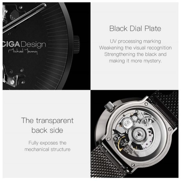 CIGA Design Mechanical Mens Fashion Wrist Watch - 5